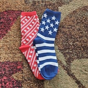 Patriotic Red and Blue Socks, NWOT